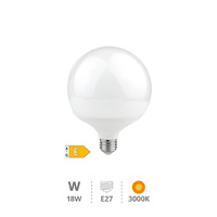 Lámpara LED globo G120 18W E27 3000K                                                                