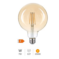 Lámpara LED globo G125 Vintage 7W E27 2500K                                                         
