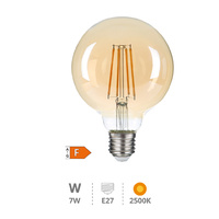 Lámpara LED globo G95 Vintage 7W E27 2500K                                                          