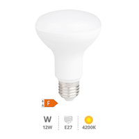 Lámpara LED reflectora R80 12W E27 4200K                                                            