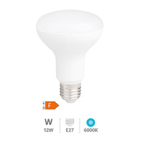 Lámpara LED reflectora R80 12W E27 6000K                                                            