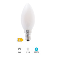 Lámpara LED vela Serie Cristal 4W E14 6500K