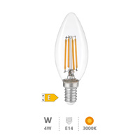 Lámpara LED vela Serie Oro 4W E27 3000K                                                             