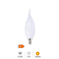 Lámpara LED vela soplo de viento 6,5W E14 3000K                                                     