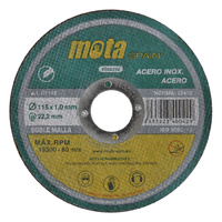 Pack 10 discos de corte de acero inoxidable 115x1x22.23mm