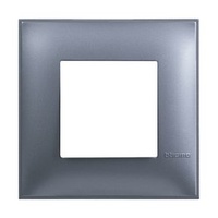Placa embellecedora Classia de color Azul Metalizado - 2 módulos