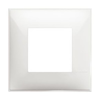 Placa embellecedora Classia de color Blanco - 2 módulos