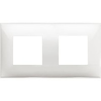 Placa embellecedora Classia de color Blanco - 2 x 2 módulos