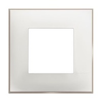 Placa embellecedora Classia de color Blanco Satinado - 2 módulos