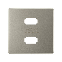 Placa para cargador USB 2 conectores 5Vdc 2.1A blanco mate Simon 82 Concept
