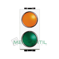 Portalamparas con Difusor 1 Modulo Living Light BTICINO - Color Naranja-Verde