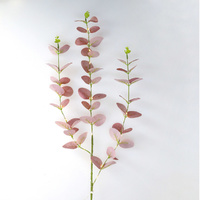 Rama decorativa LED de hojas de eucalipto rosas 0,83M Luz calida
